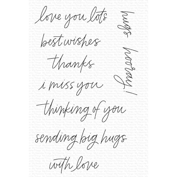 My Favorite Things Everyday Scripted Greetings Stamp