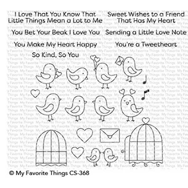 My Favorite Things Tweethearts Stamp Set