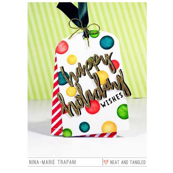 Neat &amp; Tangled Happy Holidays Stamp Set &lt;span style=&quot;color:red;&quot;&gt;Blemished&lt;/span&gt;