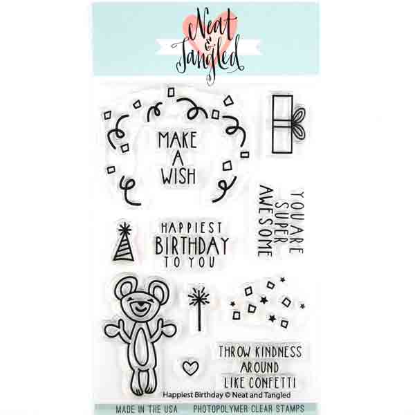 Neat &amp; Tangled Happiest Birthday Stamp Set &lt;span style=&quot;color:red;&quot;&gt;Blemished&lt;/span&gt;