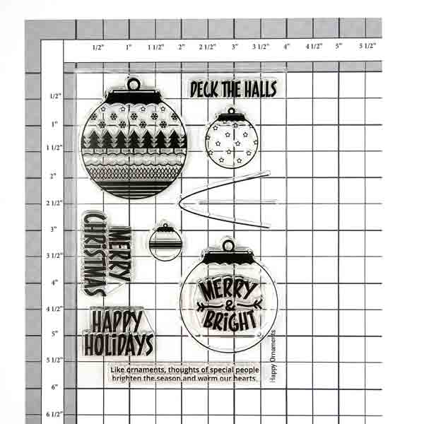 Neat &amp; Tangled Happy Ornaments Stamp Set &lt;span style=&quot;color:red;&quot;&gt;Blemished&lt;/span&gt;