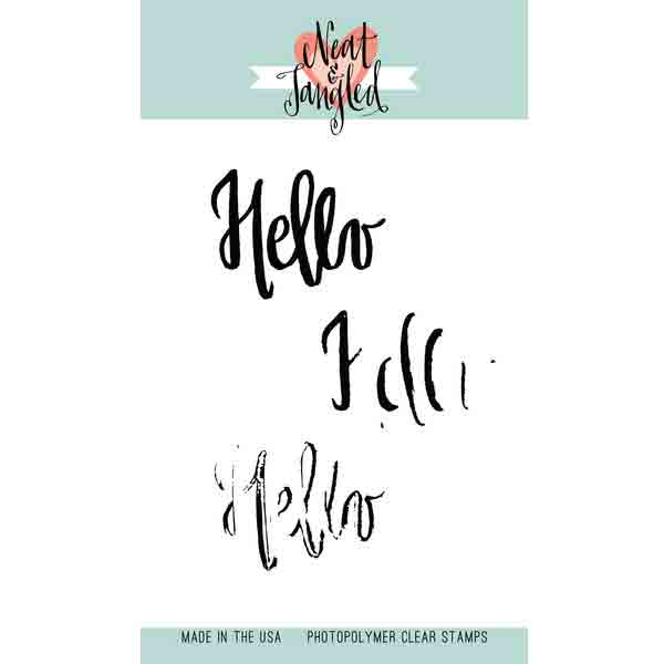 Neat &amp; Tangled Painted Hello Stamp Set &lt;span style=&quot;color:red;&quot;&gt;Blemished&lt;/span&gt;