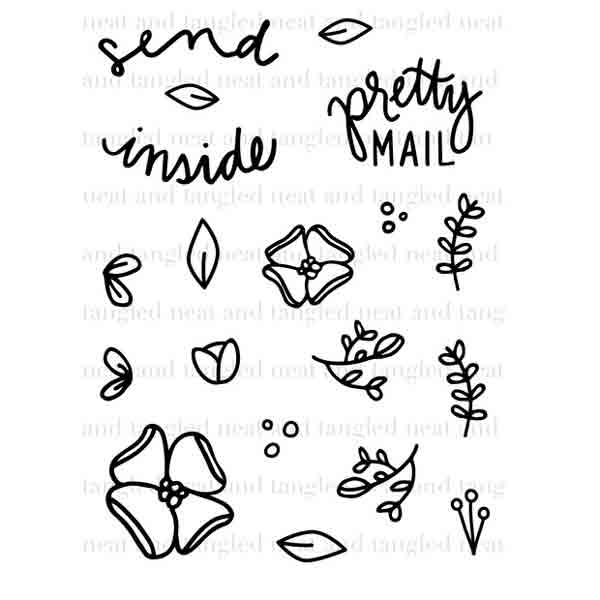 Neat &amp; Tangled Send Pretty Mail Stamp Set &lt;span style=&quot;color:red;&quot;&gt;Blemished&lt;/span&gt;