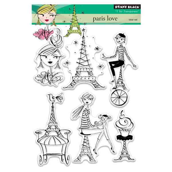 Penny Black Paris Love Clear Stamp Set