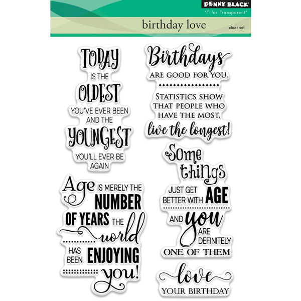 Penny Black Birthday Love Clear Stamp Set