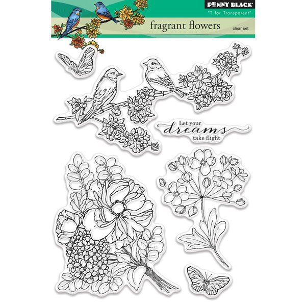 Penny Black Fragrant Flowers Stamp Set