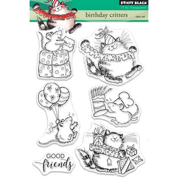 Penny Black Birthday Critters Stamp Set