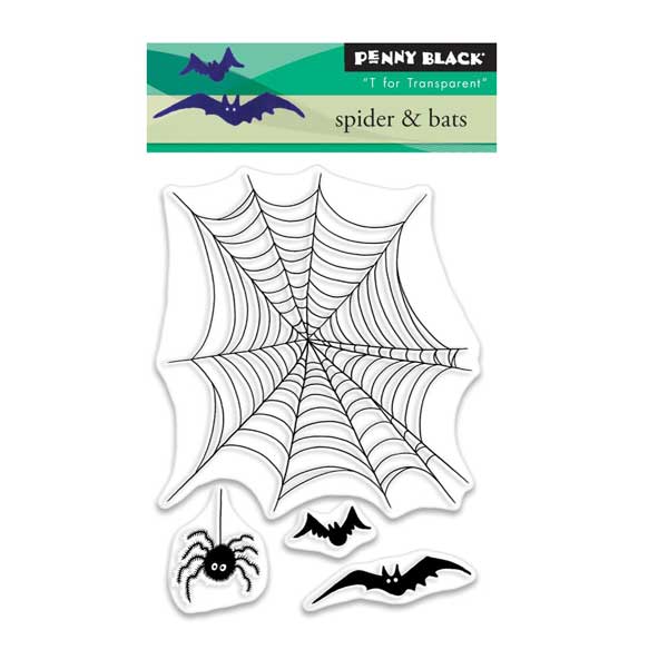 Penny Black Spider &amp; Bats Clear Stamp