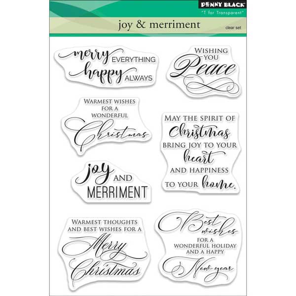 Penny Black Joy &amp; Merriment Clear Stamp Set