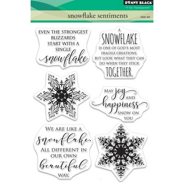 Penny Black Snowflake Sentiments Stamp Set