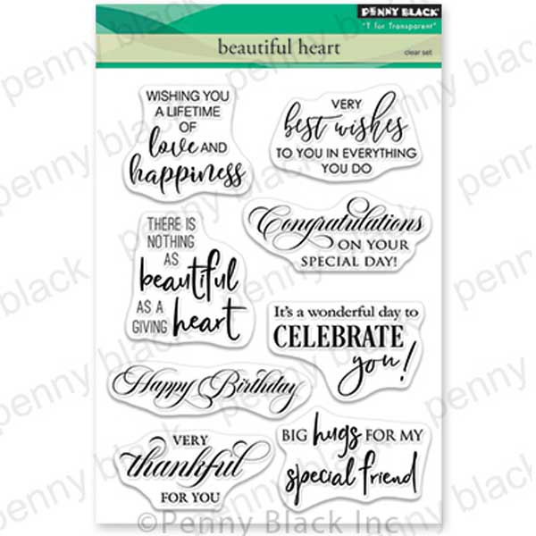 Penny Black Beautiful Heart Stamp Set