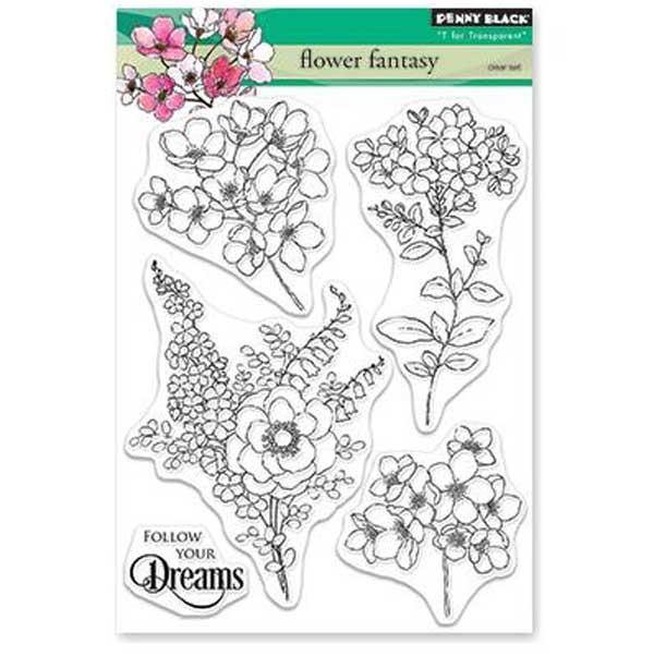 Penny Black Flower Fantasy Stamp Set