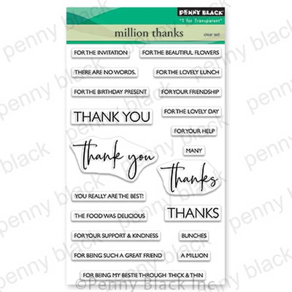 Penny Black Million Thanks Clear Stamp Set