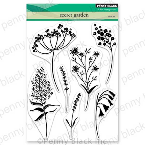 Penny Black Secret Garden Clear Stamp Set