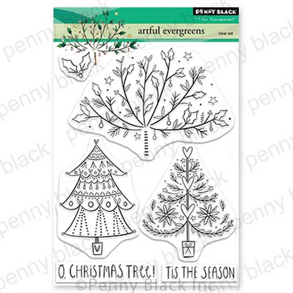 Penny Black Artful Evergreens Stamp Set