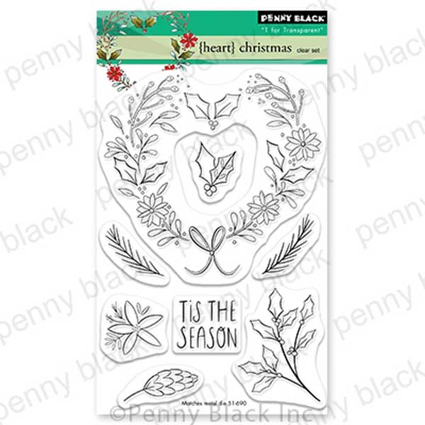 Penny Black Heart Christmas Stamp Set