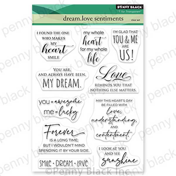 Penny Black Dream.Love Sentiments Stamp