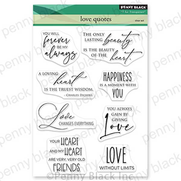 Penny Black Love Quotes Stamp