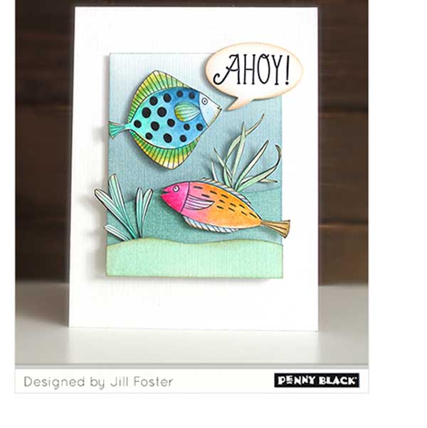 Penny Black Birthday Fishes Stamp