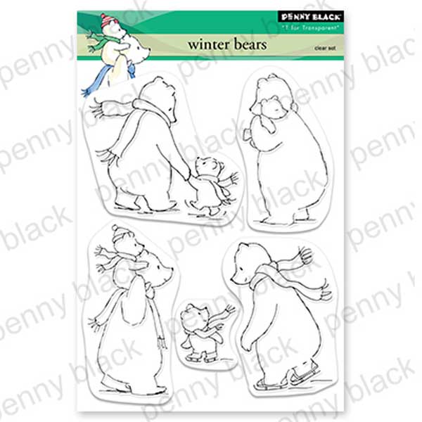 Penny Black Winter Bears Stamp