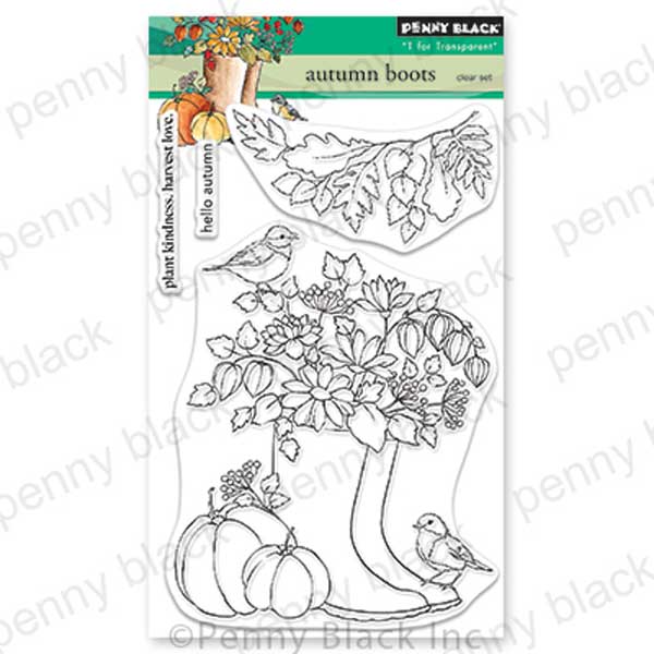 Penny Black Autumn Boots Stamp Set