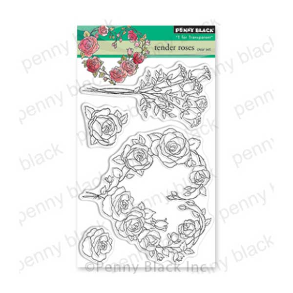 Penny Black Tender Roses Stamp