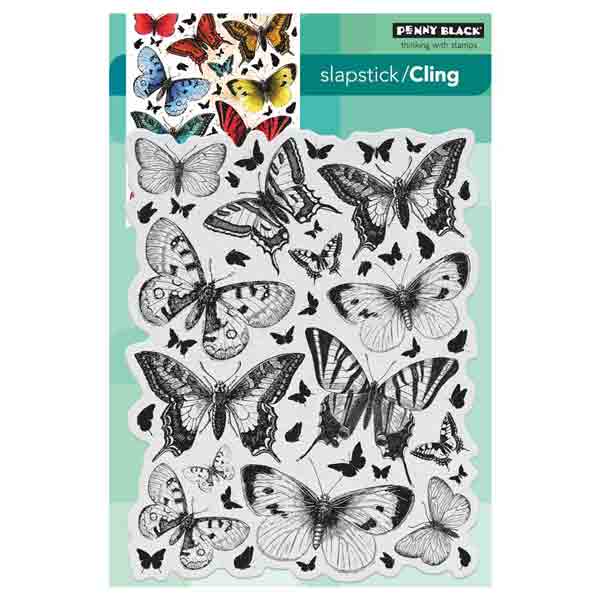 Penny Black Butterfly Charmer Slapstick Cling Stamp