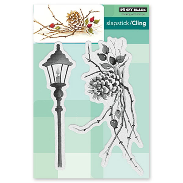 Penny Black Cones &amp; Berries Cling Stamp Set