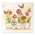 Penny Black Potted Flowers Stamp