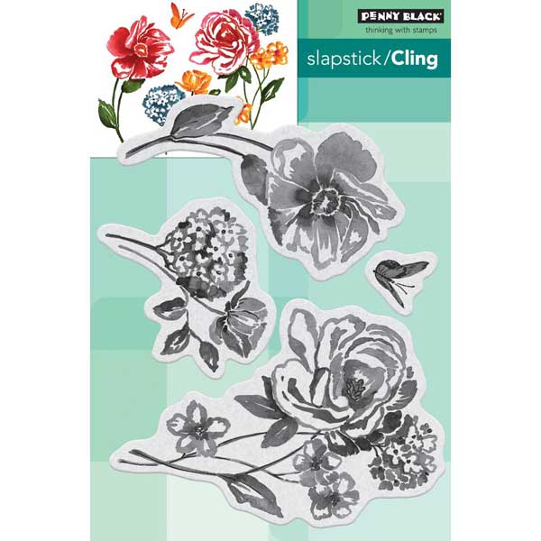 Penny Black Flower Pageant Slapstick/Cling Stamp