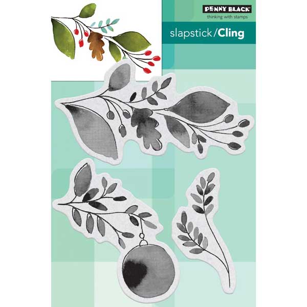 Penny Black Xmas Sprig Cling Stamp