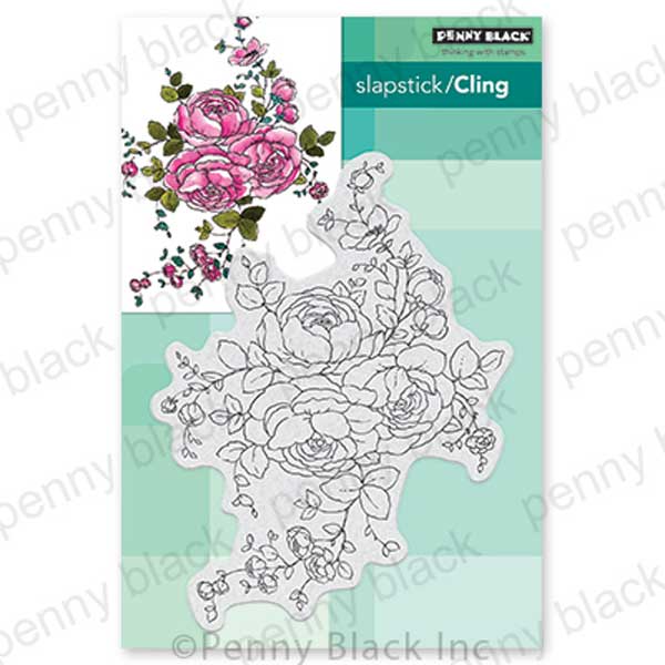 Penny Black Rose Dance Slapstick/Cling Stamp