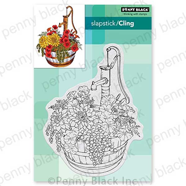 Penny Black Barrel Of Blooms Cling Stamp