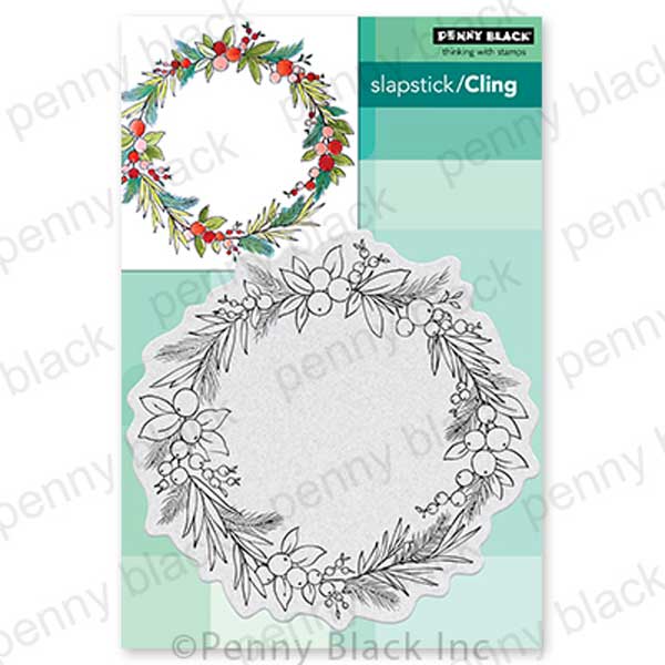 Penny Black Christmas Circlet Slapstick/Cling Stamp