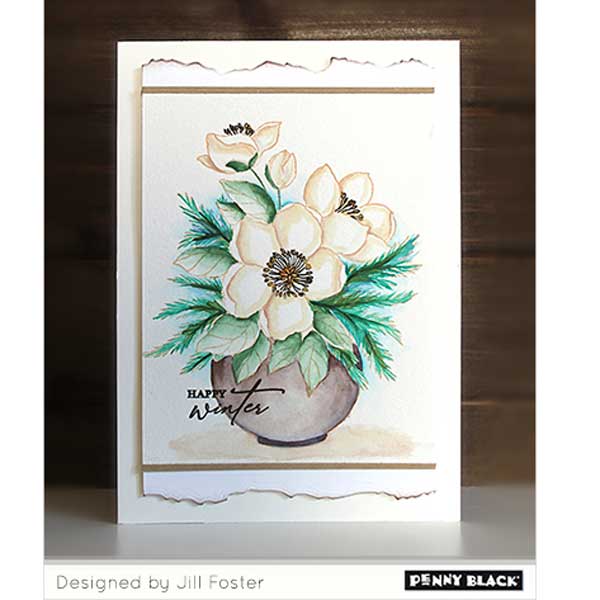 Penny Black Winter Blooms Stamp