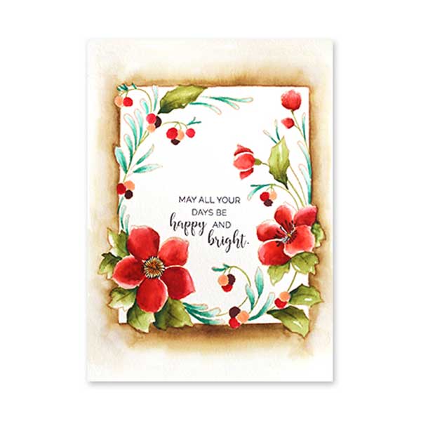 Penny Black Winter Blooms Slapstick/Cling Stamp