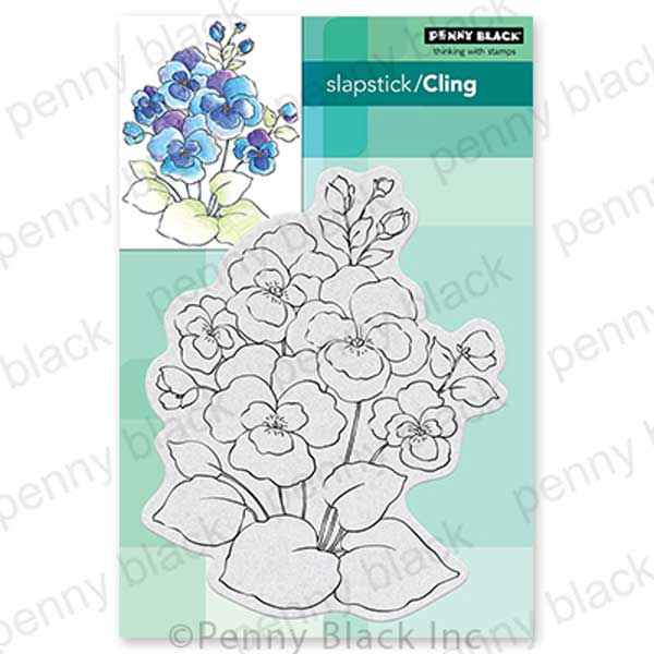 Penny Black Pansies Stamp