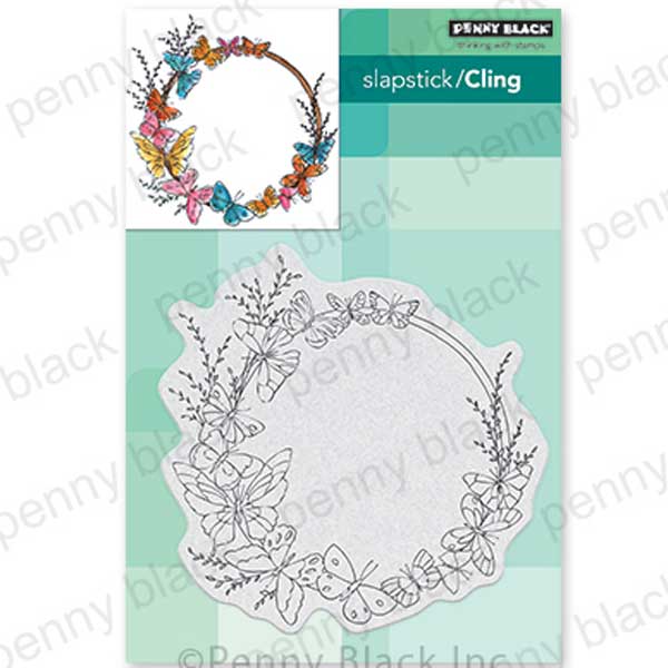 Penny Black Winged Wreath Stamp