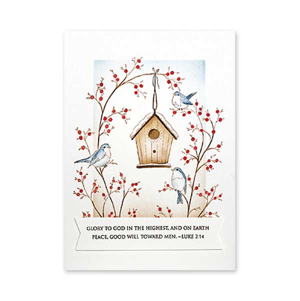 Penny Black Birdhouse Berries Stamp