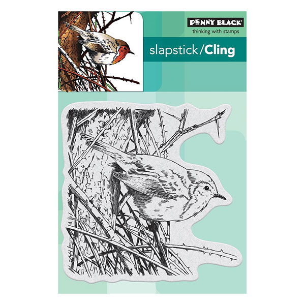 Penny Black Feathers &amp; Twigs Slapstick/Cling Stamp