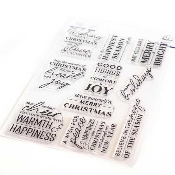 Pinkfresh Studio Holiday Large Sentiments Stamp