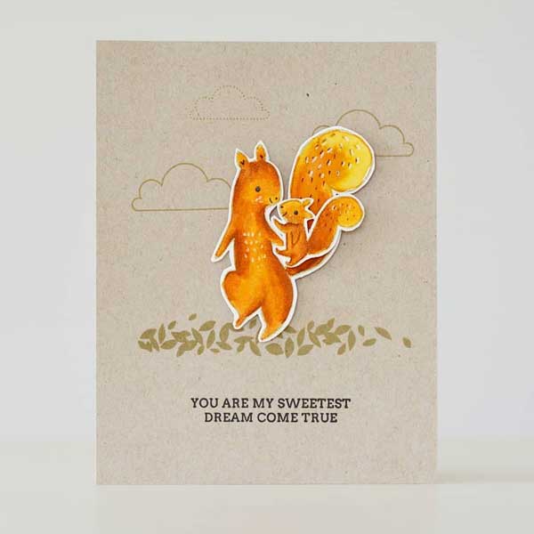 Pinkfresh Studio Squirrel Friends Stamp Set