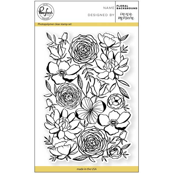 Pinkfresh Studio Floral Background Stamp