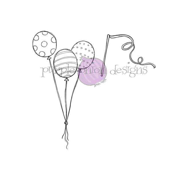 Purple Onion Designs Balloon Trio &amp; Streamer