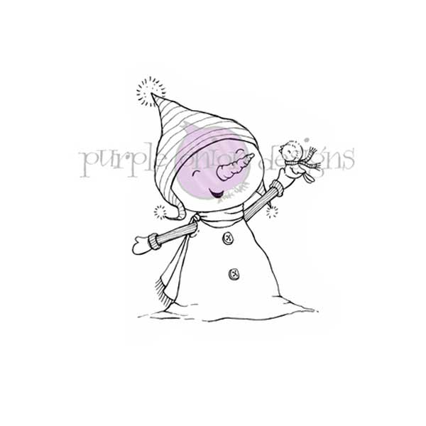 Purple Onion Designs Bianca &amp; Neve (Snowman with Winter Bird)