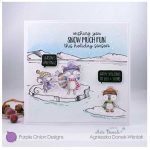 Purple Onion Designs Douglas (Cheering Winter Raccoon)