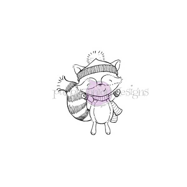 Purple Onion Designs Douglas (Cheering Winter Raccoon)