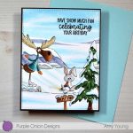 Purple Onion Designs Snow Capped Evergreen Tree Stamp