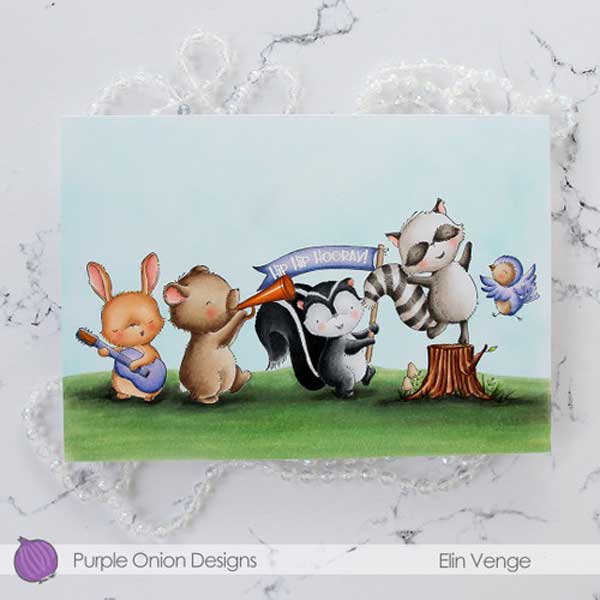 Purple Onion Designs Petunia Stamp