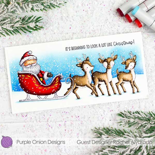 Purple Onion Designs Prancer Stamp